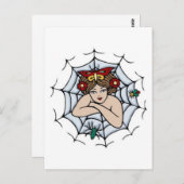 Vintages Girl in a Spione Postkarte (Vorne/Hinten)