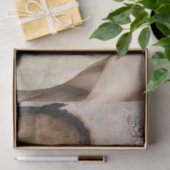 Vintages Girl mit Peach-Rose Dekoupage Seidenpapier (Geschenk)