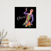 Vintages Girl-Poster der 1920er Jahre Poster (Küche)