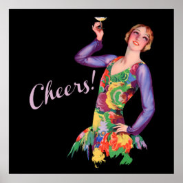 Vintages Girl-Poster der 1920er Jahre Poster