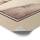 Vintages Girl Reading Poster (Ecke)