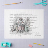 Vintages Girl-Tissue Paper Seidenpapier (Basteln)