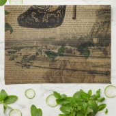 Vintages girly Stilett Schuh Turms Paris Eiffel Küchentuch (Gefaltet)