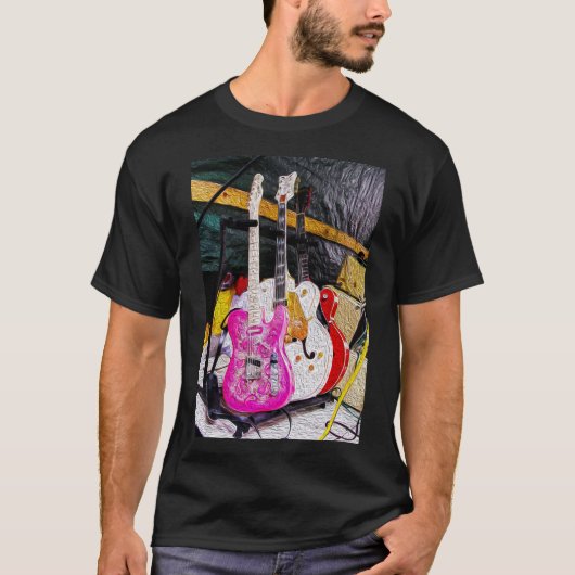Vintages Gitarren-T-Shirt T-Shirt (Vorderseite)