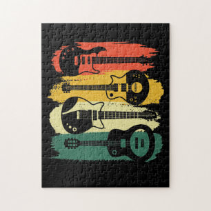 Vintages Gitarrengeschenk für Men Women Music Band Puzzle