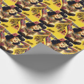 Vintages Glam-Button Geschenkpapier (Ecke)