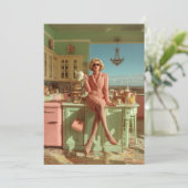Vintages Glam in der Küche Einladung (Stehend Vorderseite)