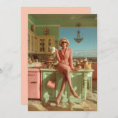 Vintages Glam in der Küche Einladung (Vorne/Hinten)