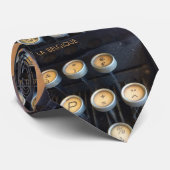 Vintages Glas befestigt Schreibmaschinen-Krawatte Krawatte (Gerollt)