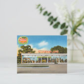 Vintages Glass Greenhouse, Blumenland Postkarte (Stehend Vorderseite)