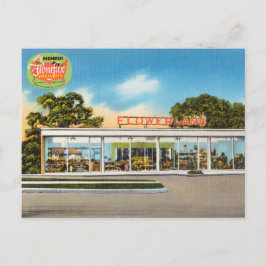 Vintages Glass Greenhouse, Blumenland Postkarte