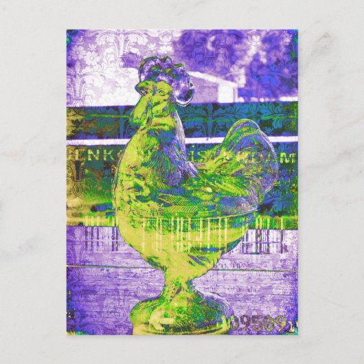 Vintages Glassroster 2 Postkarte (Vorderseite)