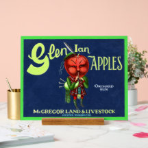 Vintages Glen Ian Apples Logo, Hooper, Washington,