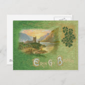 Vintages Glenveigh Castle Kleeblatts Postkarte (Vorne/Hinten)