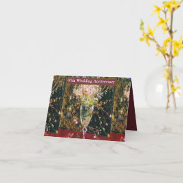 Vintages Glück 40. Hochzeitstag Karte