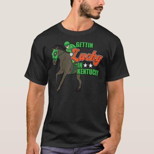 Vintages Glück im Kentucky Rennen T-Shirt (Vorderseite)