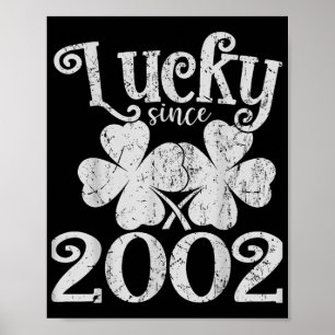 Vintages Glück Seit 23.2002 Lucky St. Patricks Day Poster