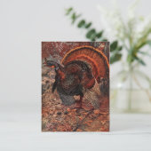 Vintages Glück Thanksgiving Türkei Feiertagspostkarte (Stehend Vorderseite)