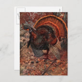 Vintages Glück Thanksgiving Türkei Feiertagspostkarte (Vorne/Hinten)