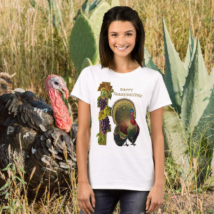 Vintages Glück Thanksgiving Türkei Frauen T-Shirt