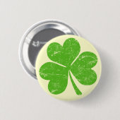 Vintages glückliches irisches Kleeblatt Button (Vorne & Hinten)