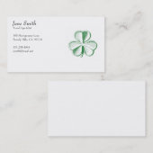 Vintages glückliches Kleeblatt Visitenkarte (Vorne/Hinten)