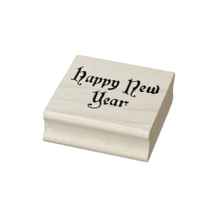 Vintages glückliches Neues Jahr Gummistempel