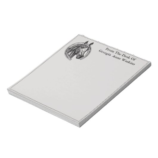 Vintages Glückspferd Notizblock (Rotiert)