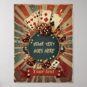 Vintages Glücksspiel Poster (Vorne)