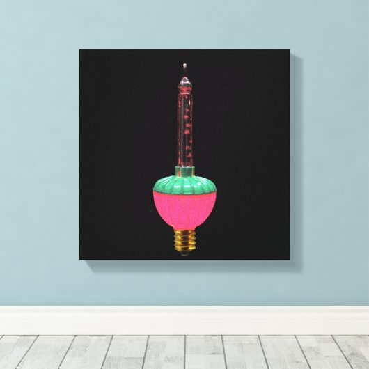 Vintages Glühbirnenlicht Leinwanddruck (Insitu (Holzboden))