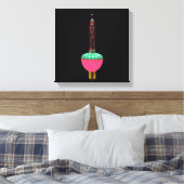 Vintages Glühbirnenlicht Leinwanddruck (Insitu (Schlafzimmer))