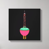 Vintages Glühbirnenlicht Leinwanddruck (Vorderseite)