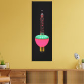 Vintages Glühen Single Leinwanddruck (Insitu (Wohnzimmer))