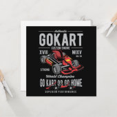Vintages Go-Kart-Racing-Logo Karte (Vorderseite/Rückseite Beispiel)