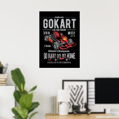 Vintages Go-Kart-Racing-Logo Poster (Heimbüro)