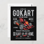 Vintages Go-Kart-Racing-Logo Postkarte (Vorne/Hinten)
