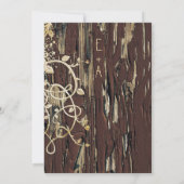 Vintages Gold Altes Barnholz Vine Swirt Hochzeit Einladung (Rückseite)