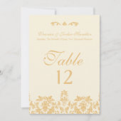 Vintages Gold, antike Tischkarten Einladung (Vorderseite)