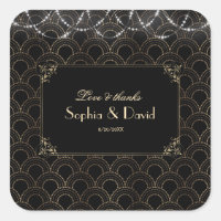 Vintages Gold Art Deco Fleur-de-lis Wedding
