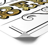 Vintages Gold-BIER-Zeichen Poster (Ecke)