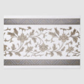 Vintages Gold Chinoiserie Blumengestalt Seidenpapier (Vorderseite)