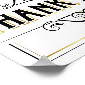 Vintages Gold DANK, DASS SIE Printwerbung unterzei Poster (Ecke)