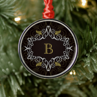 Vintages Gold Deko-Rahmen-FolienMonogramm Ornament Aus Metall