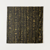 Vintages Gold der ägyptischen Hieroglyphen auf Wandteppich (Vorderseite)