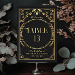 Vintages Gold Elegantes Mystisches Tarot Hochzeit Tischnummer<br><div class="desc">Elegantes und modernes Hochzeitsdesign inspiriert durch eine Tarot-Karte. HINWEIS: Das Gold in diesem Design ist KEINE echte Folie. Artikel werden genau so gedruckt,  wie sie auf Ihrem Bildschirm erscheinen,  wenn Sie dem Warenkorb hinzufügen,  sodass Sie jede gewünschte Tischnummer individuell anpassen und hinzufügen können.</div>