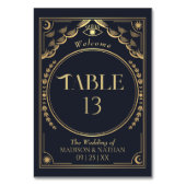 Vintages Gold Elegantes Mystisches Tarot Hochzeit Tischnummer (Rückseite)