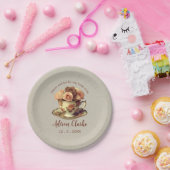 Vintages Gold Floral Tee Party Brautparty Pappteller (Party)