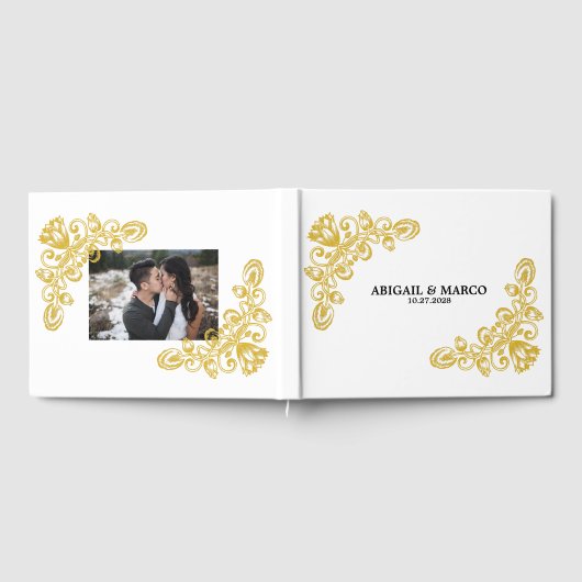 Vintages Gold Gästebuch (Voll)