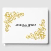 Vintages Gold Gästebuch (Vorderseite)