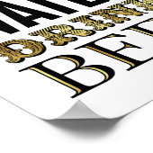 Vintages Gold GERETTET WASSERGETRÄNKE BIENENsignat Poster (Ecke)